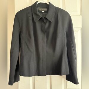 Kelly Graham New York Black Wool Cropped Blazer Jacket Women's Size10